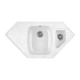 мойка кухонная мраморная greenstone 98x50 grs-10k-331 белый