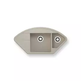 мойка кухонная угловая pyramis 070029501 бежевый