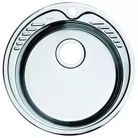 мойка накладная iddis d49 круглая нержавеющая сталь