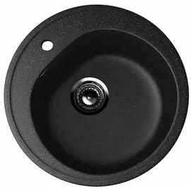 мойка накладная ulgran u-101-308 d50 круглая черный