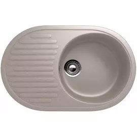 мойка накладная ulgran u-107-302 72х45 круглая с полкой бежевый