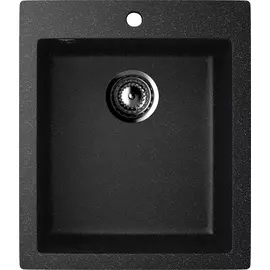 мойка накладная ulgran u-404-308 42х49 прямоугольная черный