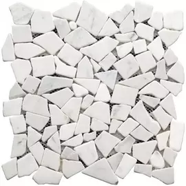 Мозаика из мрамора Natural M088-ML (Carrara) серая 30.5x30.5