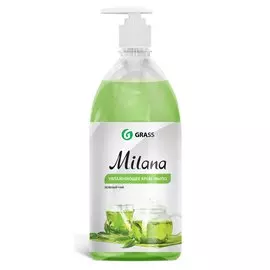 Мыло жидкое MILANA 1л с дозатором зеленый чай