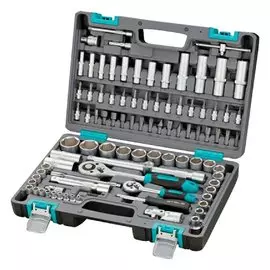 набор автоинструмента 94 предмета 1/4" и 1/2" в пластиковом кейсе stels 14106
