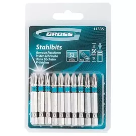 набор бит 10шт. ph2 50мм, gross 11335