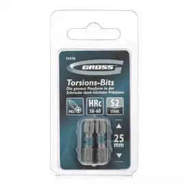 Набор бит торсионных (2 шт; PH3x25 мм) для ударных шуруповертов Gross 11476