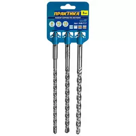 Набор буров SDS+ по бетону 3шт ПРАКТИКА Мастер 8,10,12 х 210 мм 648-717