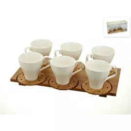 Набор чайный 12пр 160мл Naturel на бамбуковой подставке 2640134