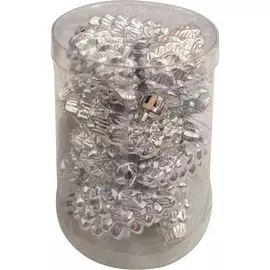 набор декоративных украшений еловые шишки серебро /12шт/001539