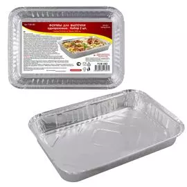 Набор форм для выпечки 2000мл 31*21*4см 2шт Multidom алюминий YU8-182