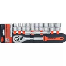 набор головок торцевых 12пр. 1/2"DR(холдер) АвтоDело 39842
