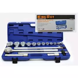 Набор инструментов универсальный "KING ROY" 018-MDA 3/4" 6-ти гр.с трещёткой (21-50мм) 18 предметов