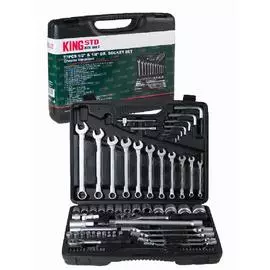 Набор инструментов универсальный "KING STD" KSD-077 1/2"&amp;1/4, 77 предметов (пластиковый кейс)