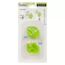 набор из 2 крючков, цвет зеленый kleber home