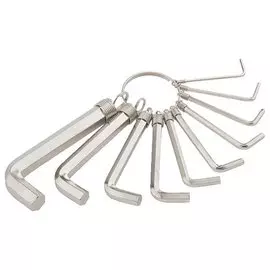 набор ключей шестигранных 10шт 1,5-10мм никелированных sparta 112685