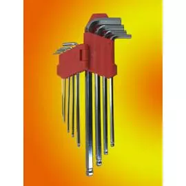 Набор ключей шестигранных с шариковой головкой 9шт 1.5-10мм, большие