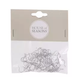 набор крючков для игрушек 50 шт. 10*11,5 см серебро