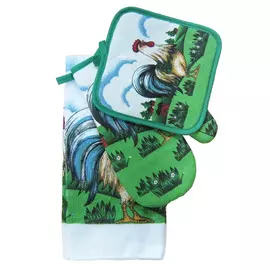 Набор кухонный: прихватка + салфетка + рукавица Символ Года