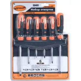 набор отверток (АвтоDело) 6пр.(с шестигранным стержнем) (39481)