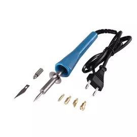 набор паяльник-выжигатель (6 насадок) 220v/30 вт (zd-707a) rexant