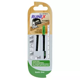 Набор пилок для лобзика 2шт по дереву T119BO 75*50мм RUNEX 555109-2