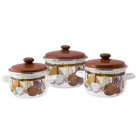 Набор посуды эмалированной 3 пр. idilia Хозяюшка