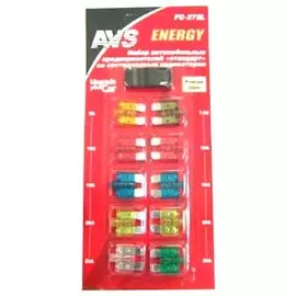 Набор предохранителей автомобильных со светодиодом стандарт AVS FC-272L
