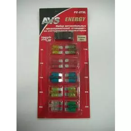 набор предохранителей автомобильных со светодиодом стандарт avs fc-272l