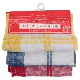 Набор салфеток протирочных 30*30см 3шт KTS-30