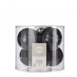 набор шаров 6шт 8см house of seasons стекло черный 84493