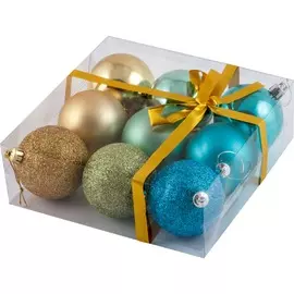 набор шаров ментол волшебная страна 9шт 6см пластик 001331