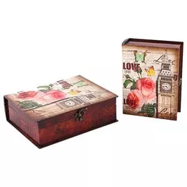 Набор шкатулок из 2шт 22*17*6/26*20*8см 187-203