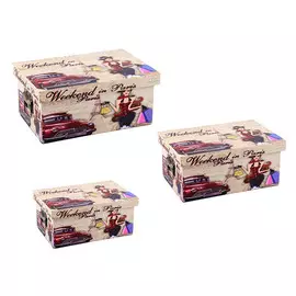 Набор шкатулок из 3шт 22*13*9/26*16*11/30*20*13см 187-147