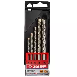 набор сверл по бетону 5шт ударных 4-10мм зубр профи 2922-н5