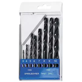 набор сверл по металлу 8шт 3-10мм hss нитридтитан. sparta 723205