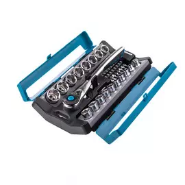 Набор торцевых головок, трещотка 120 зубьев, 36 предметов, 1/2",3/8", CrV Gross 14145