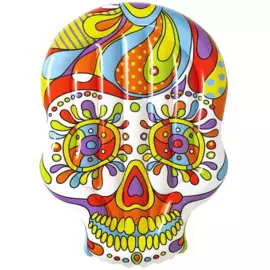 надувной плавучий матрас (остров) fiesta skull 193*141 см bestway 43194