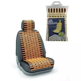 Накидка на сиденье "Nova Bright" бамбуковая с подголовником (резные пластины)