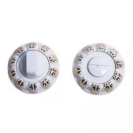 накладка с фиксатором trodos bk04-al (ww/pb (белый/золото)