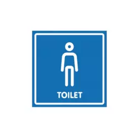 наклейка 130х130мм туалет мужской