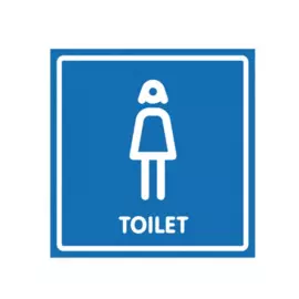 наклейка 130х130мм туалет женский
