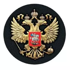 Наклейка на запасное колесо "Герб" тёмный карбон, наружная полноцветная 56,5 см