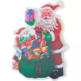 наклейка новогодняя "санта" 3d