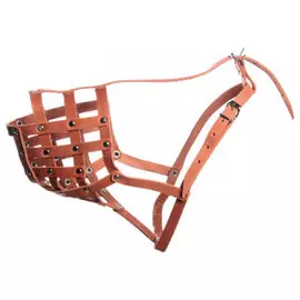 Намордник кожаный №6 (дог,сенбернар) Р 12121