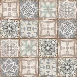 напольная плитка majolica 42х42 многоцветный 16135