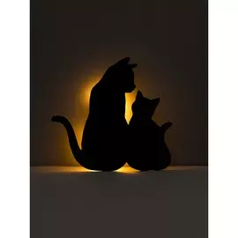 Ночник ЛЮЧИЯ 125 Кошачья семейка аккумуляторный 1W напольный/настольный