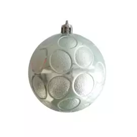 новогоднее подвесное украшение из полистирола, матовое серебро / 8x8x8см арт.87337