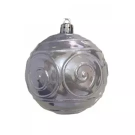 новогоднее подвесное украшение из полистирола, серебро / 8x8x8см арт.87339