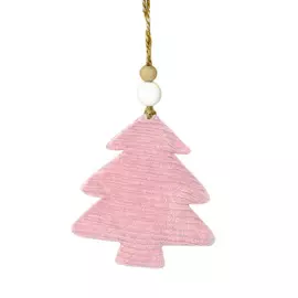 новогоднее подвесное украшение мягкая розовая елочка из полиэстера / 9x2x8,5см арт.82628